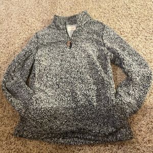 Grey Soft half-zip jacket